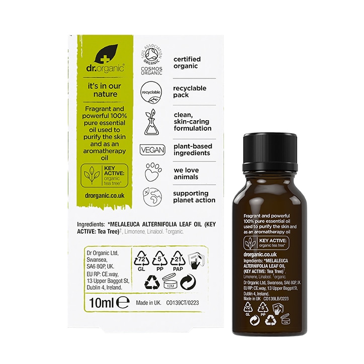 Dr Organic Έλαιο Tea Tree 10ml